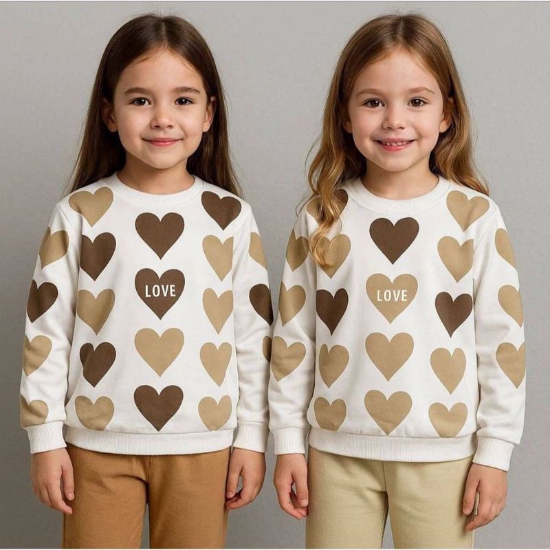 بلوز و شلوار دخترانه قلبی