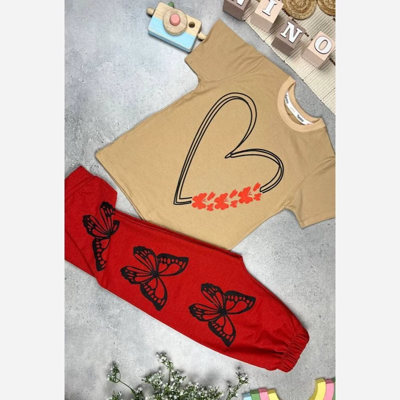 تیشرت و شلوار دخترانه سایز 60 و 65