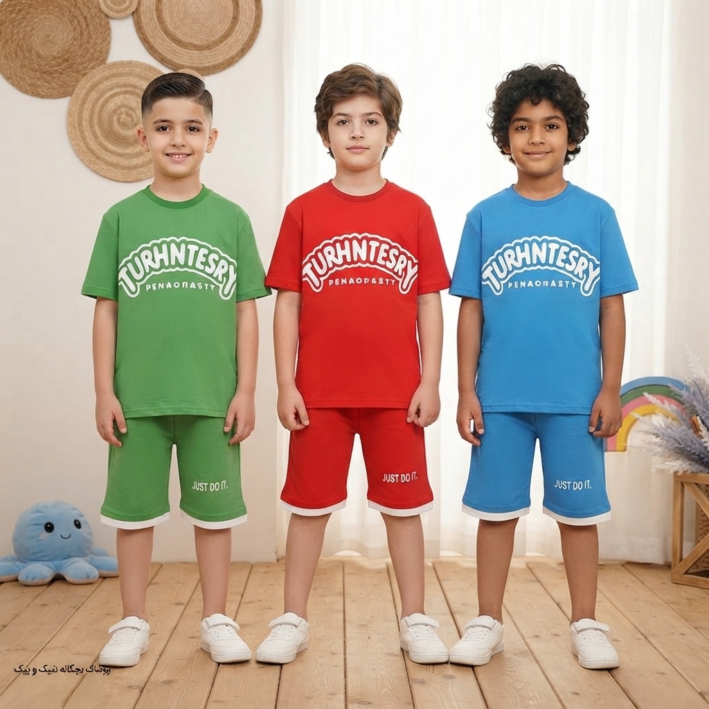 تیشرت و شلوارک پسرانه سایز 50/55/60/65
