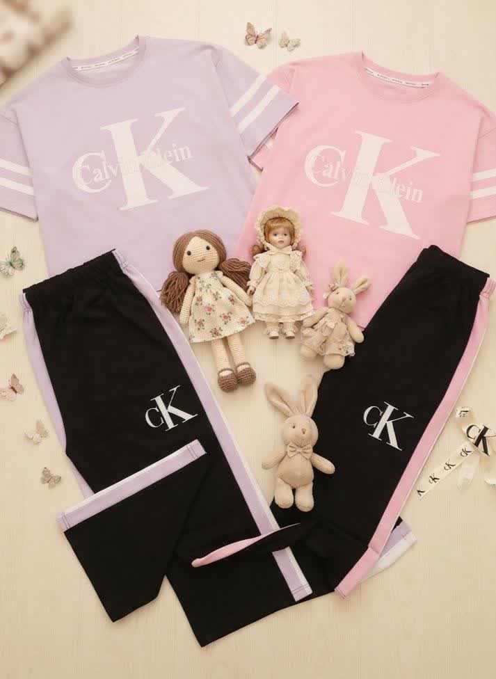تیشرت و شلوار دخترانه CK سایز 60/65