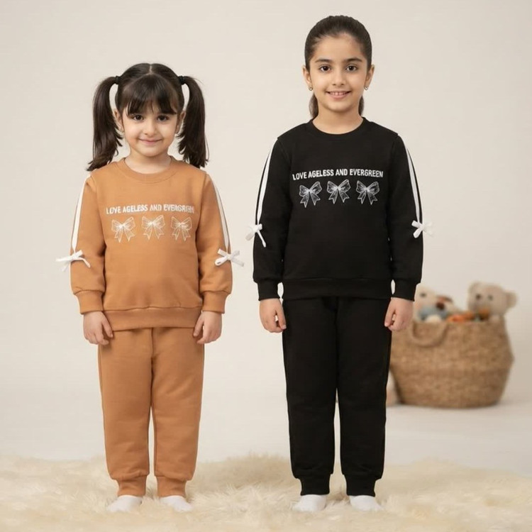بلوز و شلوار دخترانه پاپیون سایز 40/45/50/55