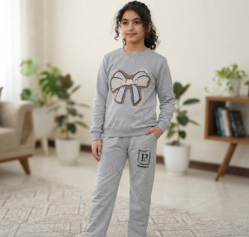 بلوز و شلوار دخترانه پاپیون سایز 60/65