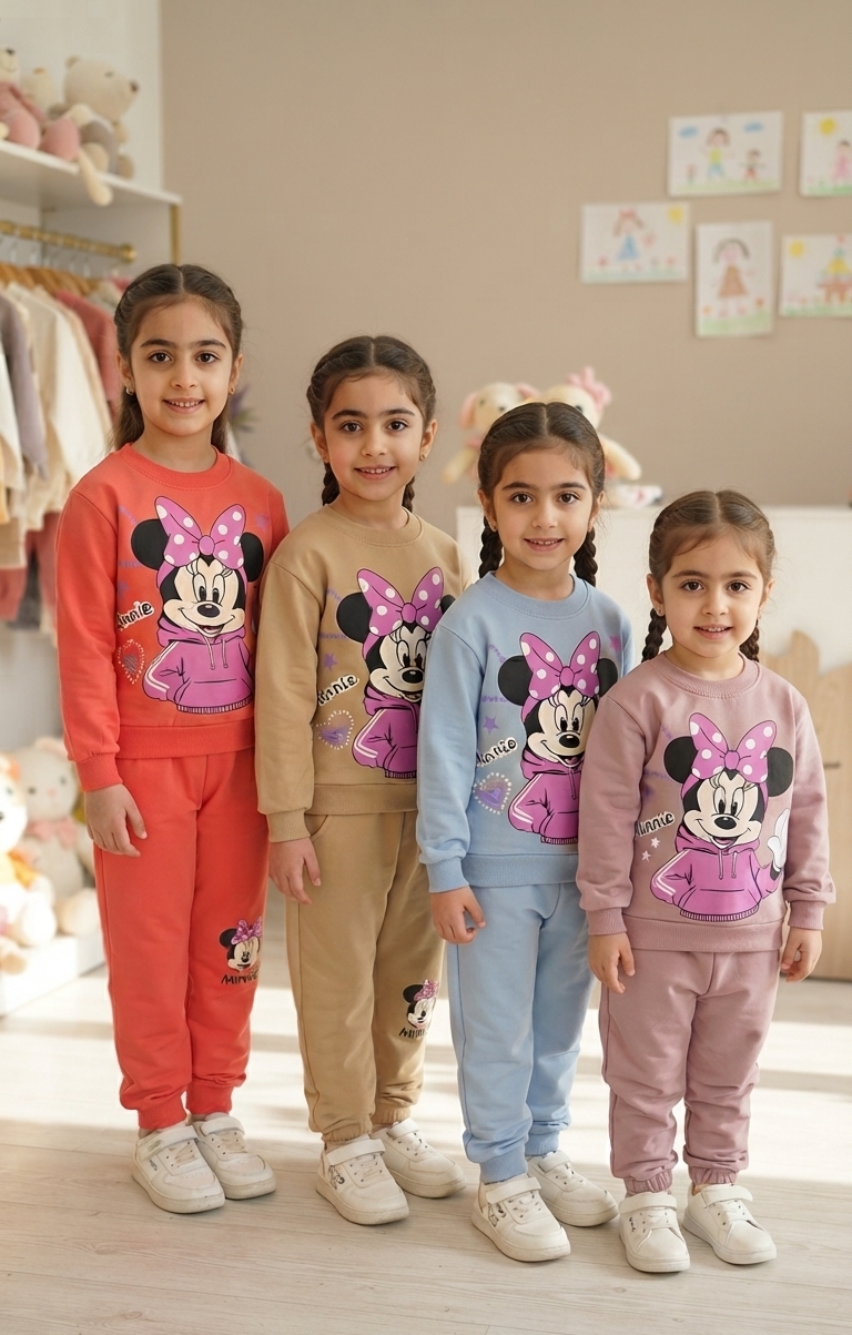 بلوز و شلوار دخترانه میکی موس سایز 45/50